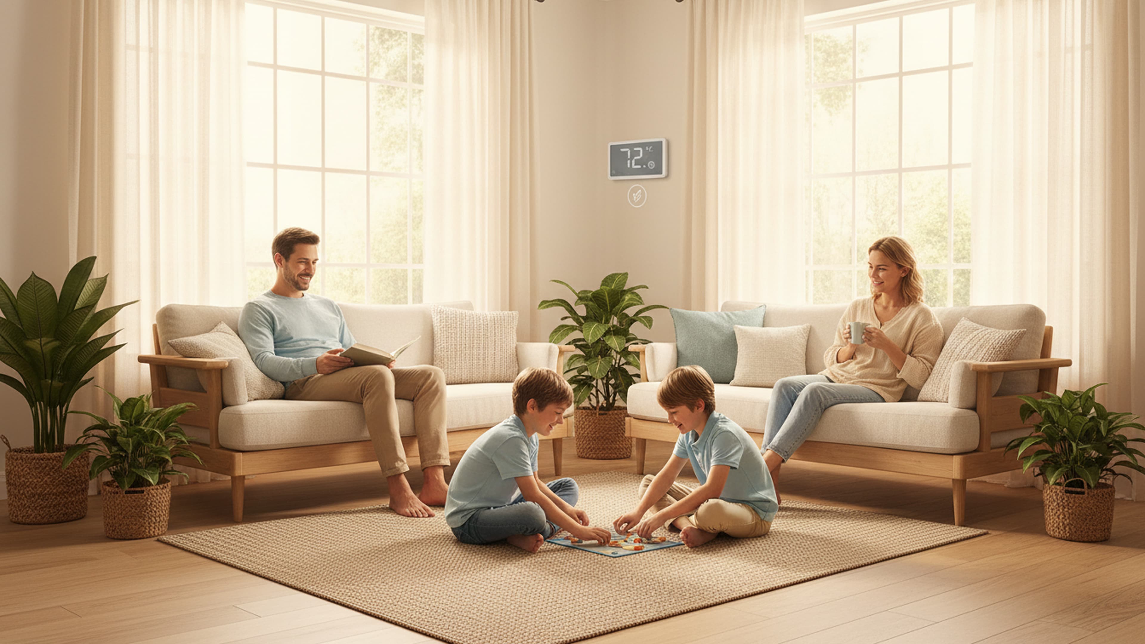 Bright modern living room